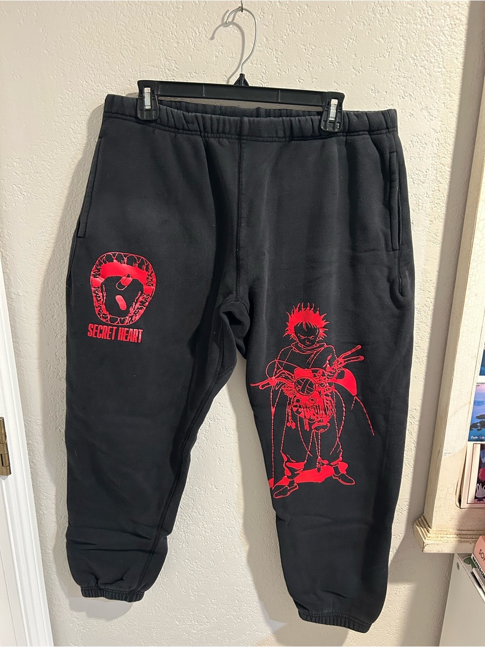 Secret Heart Black & Red Graphic Women’s Jogger Pants